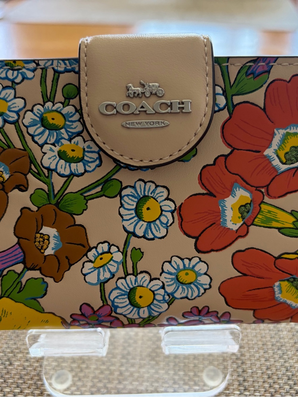 COACH Floral Leather Medium Wallet - Picture 5 of 7
